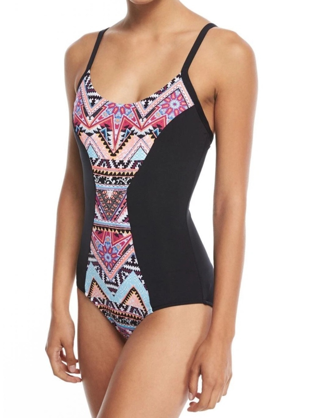 Seafolly Black Sahara Nights One Piece Swimsuit DD Cup Size US 14